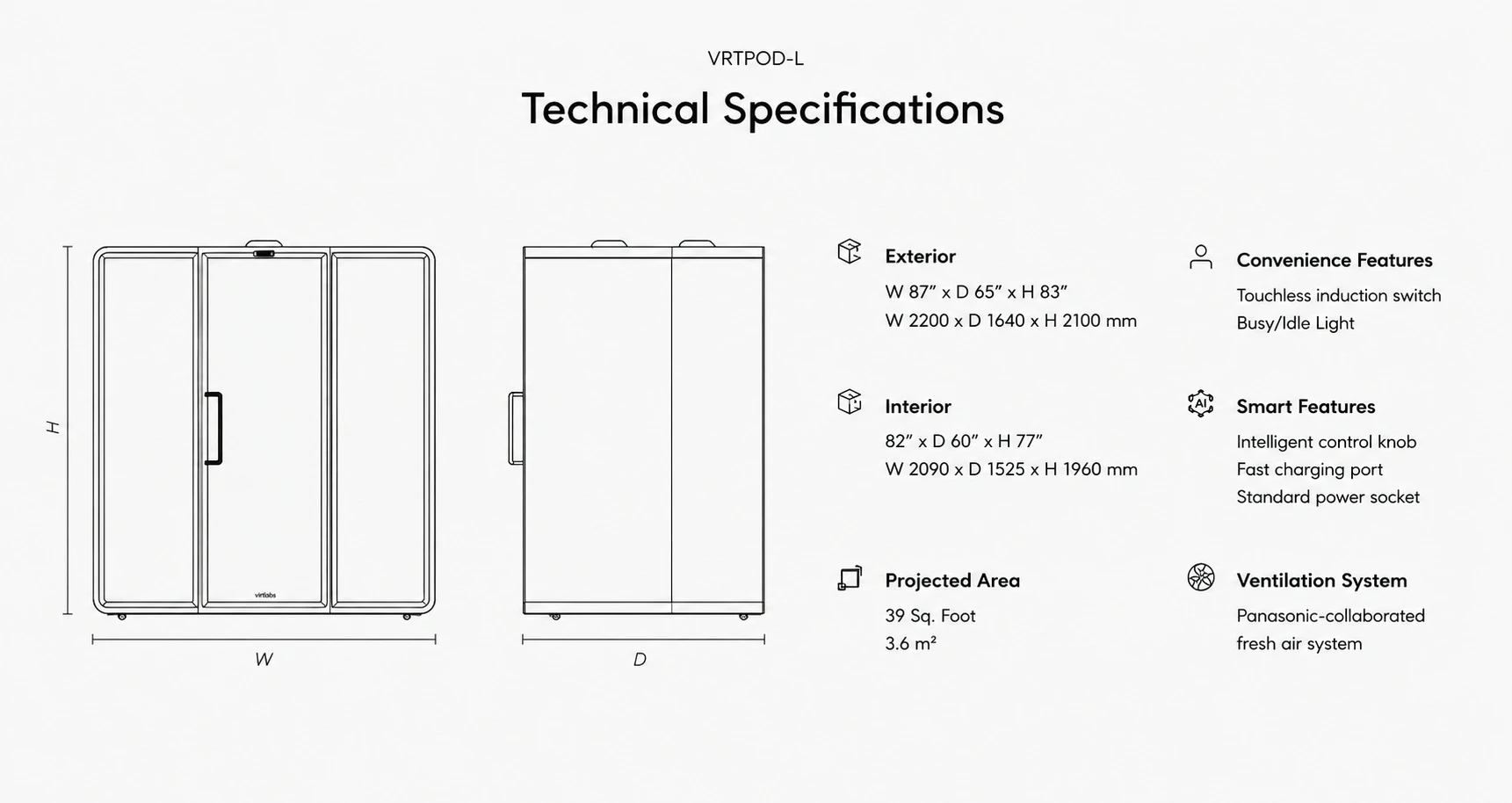 VRT L Technical Specifications