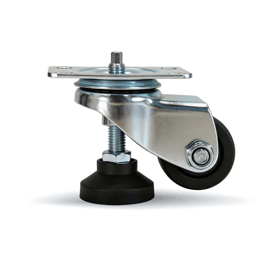 Built-in casters on VRT acoustic pod for easy mobility